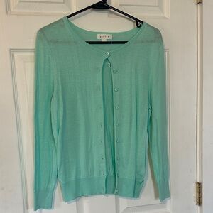 a new day Mint Green Lightweight Button-Front Cardigan